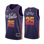 Maglia Phoenix Suns Nassir Little #25 Citta 2023-24 Viola