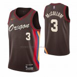 Maglia Portland Trail Blazers CJ McCollum NO 3 Citta 2020-21 Marrone