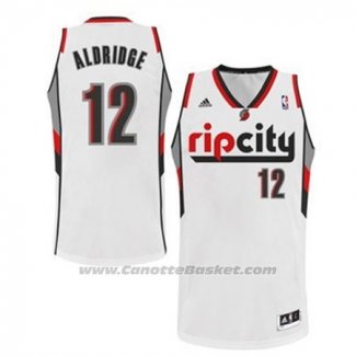 Maglia Portland Trail Blazers Rip City LaMarcus Aldridge #12 Bianco