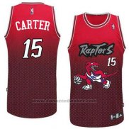 Maglia Risuonare Moda Toronto Raptors Vince Carter #15 Rosso