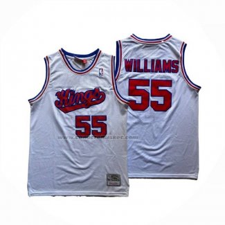 Maglia Sacramento Kings Jason Williams No 55 Hardwood Classics Bianco