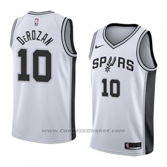 Maglia San Antonio Spurs Demar Derozan #10 Association 2018 Bianco