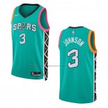 Maglia San Antonio Spurs Keldon Johnson #3 Citta 2022-23 Verde