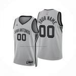 Maglia San Antonio Spurs Personalizzate Statement 2025-26 Grigio