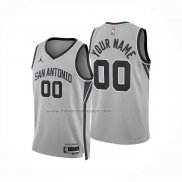 Maglia San Antonio Spurs Personalizzate Statement 2025-26 Grigio