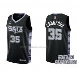 Maglia San Antonio Spurs Romeo Langford #35 Statement 2022-23 Nero