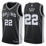 Maglia San Antonio Spurs Rudy Gay #22 Icon 2017-18 Nero
