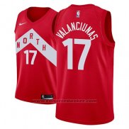 Maglia Tornto Raptors Jonas Valanciunas #17 Earned 2018-19 Rosso