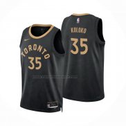 Maglia Toronto Raptors Christian Koloko #35 Citta 2022-23 Nero