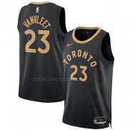 Maglia Toronto Raptors Fred Vanvleet #23 Citta 2022-23 Nero