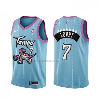 Maglia Toronto Raptors Kyle Lowry NO 7 Citta 2020-21 Rosa Blu