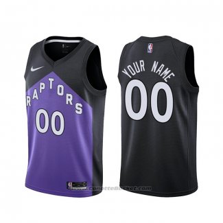 Maglia Toronto Raptors Personalizzate Earned 2020-21 Nero Viola