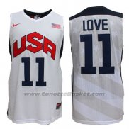 Maglia USA 2012 Kevin Love #11 Bianco