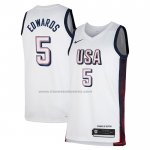 Maglia USA 2024 Anthony Edwards #5 Bianco