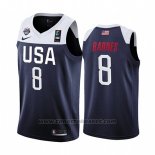 Maglia Usa Harrison Barnes #8 2019 FIBA Basketball World Cup Blu