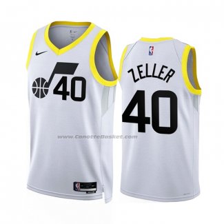 Maglia Utah Jazz Cody Zeller #40 Association 2022-23 Bianco