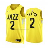 Maglia Utah Jazz Collin Sexton #2 Icon 2022-23 Giallo