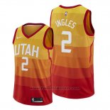 Maglia Utah Jazz Joe Ingles #2 Citta Edition Arancione