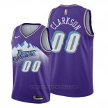 Maglia Utah Jazz Jordan Clarkson #00 Classics Edition Viola