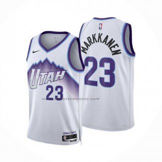 Maglia Utah Jazz Lauri Markkanen No 23 Association 2025-26 Bianco