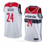 Maglia Washington Wizards Lavoy Allen #24 Association 2018 Bianco