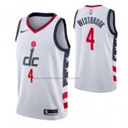 Maglia Washington Wizards Russell Westbrook NO 4 Citta 2020-21 Bianco