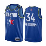 Maglia All Star 2020 Milwaukee Bucks Giannis Antetokounmpo #34 Blu