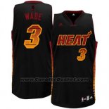 Maglia Ambiente Miami Heat Dwyane Wade #3 Nero