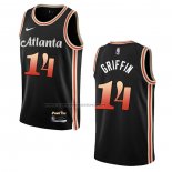 Maglia Atlanta Hawks AJ Griffin #14 Citta 2022-23 Nero