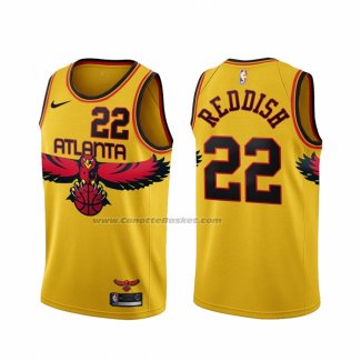 Maglia Atlanta Hawks Cam Reddish NO 22 Citta 2021-22 Giallo