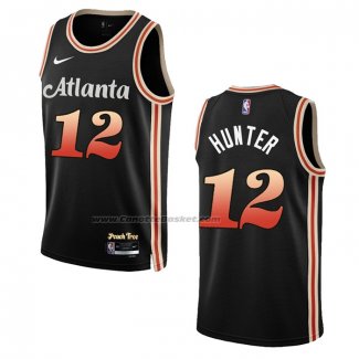 Maglia Atlanta Hawks De'andre Hunter #12 Citta 2022-23 Nero