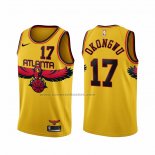 Maglia Atlanta Hawks Onyeka Okongwu NO 17 Citta 2021-22 Giallo