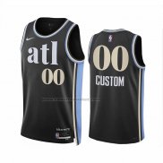 Maglia Atlanta Hawks Personalizzate Citta 2023-24 Nero