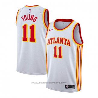 Maglia Atlanta Hawks Trae Young #11 Association 2020-21 Bianco