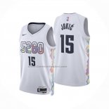 Maglia Bambino Denver Nuggets Nikola Jokic No 15 Citta 2024-25 Bianco