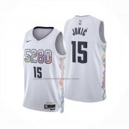 Maglia Bambino Denver Nuggets Nikola Jokic No 15 Citta 2024-25 Bianco