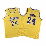 Maglia Bambino Los Angeles Lakers Kobe Bryant No 24 Giallo