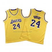 Maglia Bambino Los Angeles Lakers Kobe Bryant No 24 Giallo