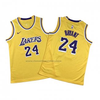 Maglia Bambino Los Angeles Lakers Kobe Bryant No 24 Giallo