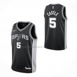 Maglia Bambino San Antonio Spurs Stephon Castle No 5 Icon 2025-26 Nero