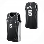 Maglia Bambino San Antonio Spurs Stephon Castle No 5 Icon 2025-26 Nero