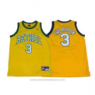 Maglia Bethel Allen Iverson #3 Retro Giallo