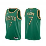 Maglia Boston Celtics Jaylen Brown #7 Citta 2019-20 Verde