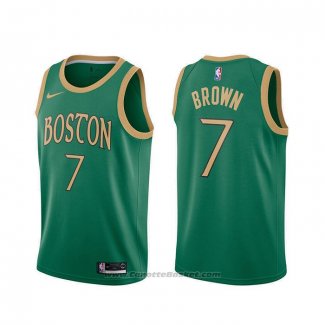 Maglia Boston Celtics Jaylen Brown #7 Citta 2019-20 Verde