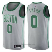 Maglia Boston Celtics Jayson Tatum #0 Citta Grigio