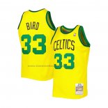 Maglia Boston Celtics Larry Bird #33 Mitchell & Ness 1985-86 Giallo