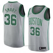 Maglia Boston Celtics Marcus Smart #36 Citta 2018 Grigio