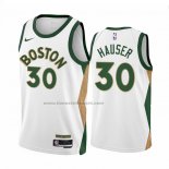 Maglia Boston Celtics Sam Hauser #30 Citta 2023-24 Bianco