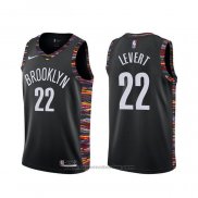 Maglia Brooklyn Nets Caris Levert #22 Citta Nero