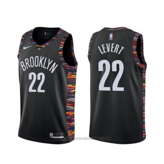 Maglia Brooklyn Nets Caris Levert #22 Citta Nero